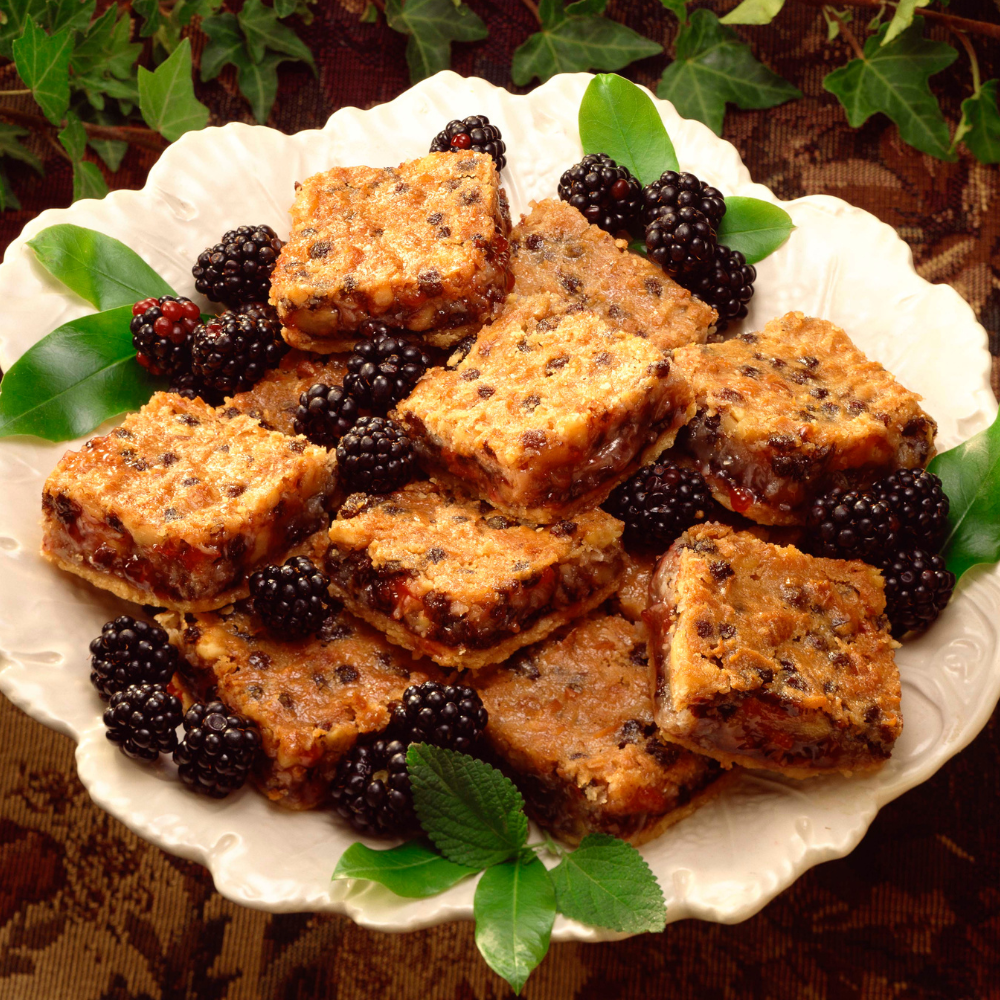 Savoureux desserts préparés avec des mûres Thornless Evergreen bien mûres, apportant une touche sucrée et acidulée.
