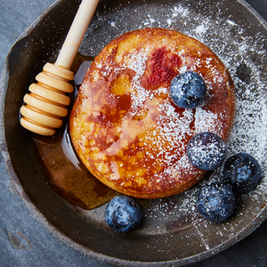 Savoureux desserts préparés avec des myrtilles Spartan bien fraîches.