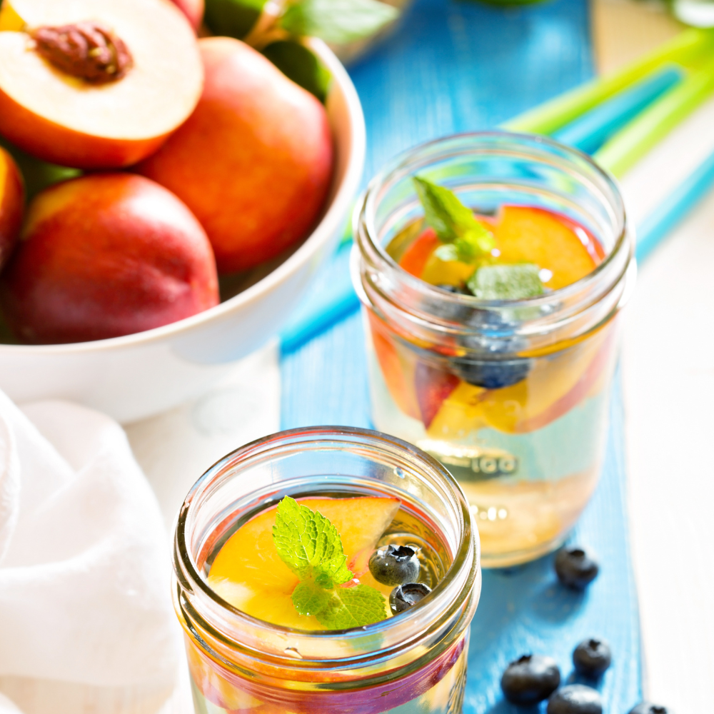 Jus préparé avec des nectarines Silverlode bien fraîches