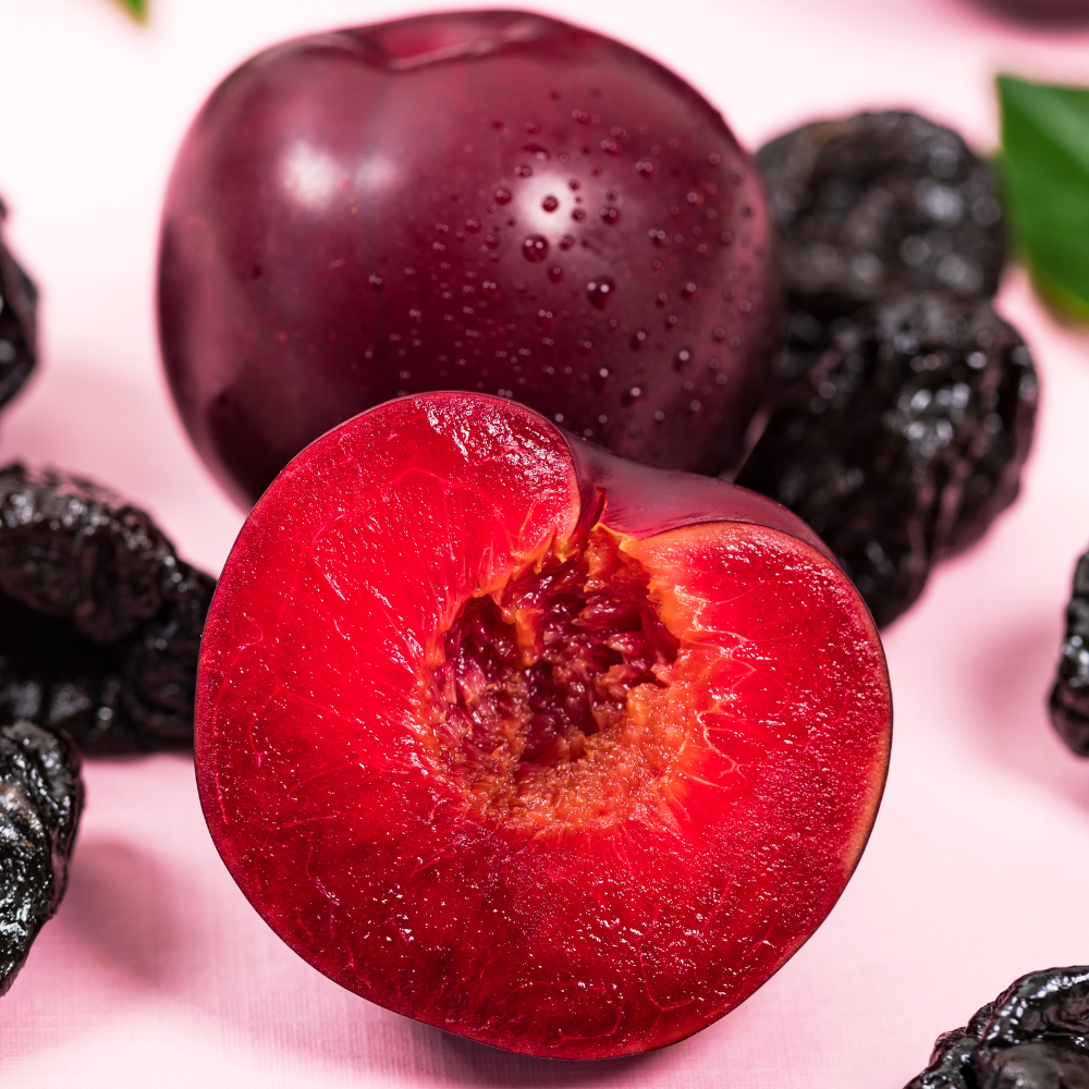 Chair juteuse et douce des prunes Black Diamond, parfaite pour des desserts gourmands ou à déguster directement.
